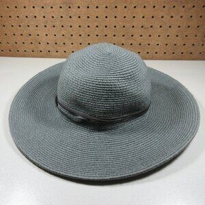Peter Grimm womens gray wide brim paper sun hat OS